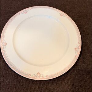 Lenox Cream and Pink Bread and Butter Plate